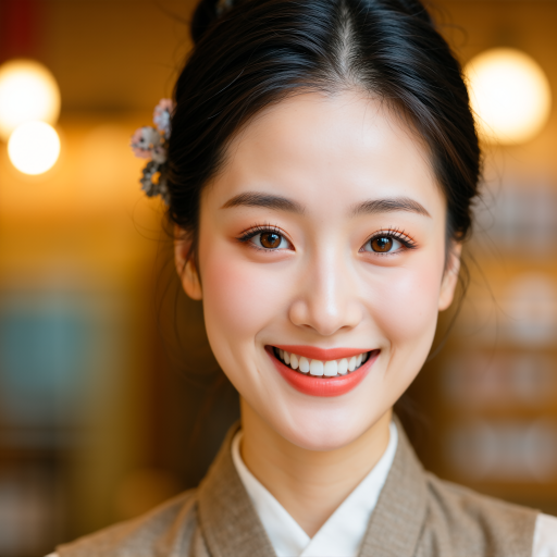 二十五岁左右年轻女性客户头像，穿时尚服装，正面微笑表情，明亮室内环境